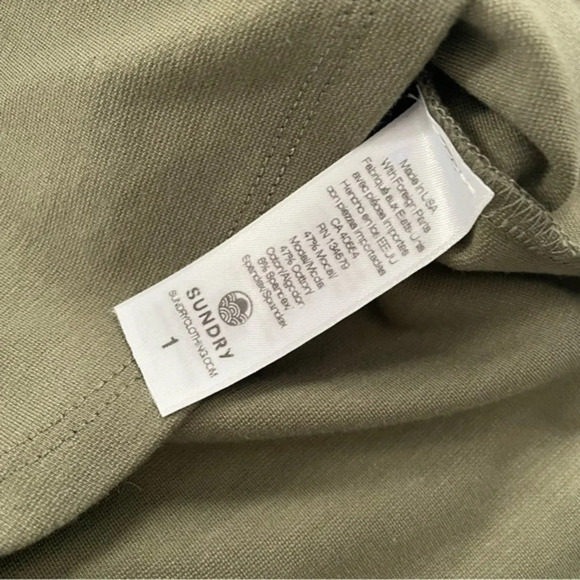 Sundry Evereve Sunday Skirt Elastic Waist Green Size 1 Small - Picture 7 of 7